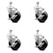 Service Caster 4 Inch Phenolic Wheel Swivel 1/2 Inch Threaded Stem Caster Set with Brake SCC SCC-TS20S414-PHR-TLB-121315-4 - alternate 1